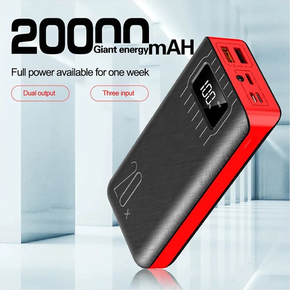 20000mAh External Battery Power Bank Dual USB With LED Flashlight - Mateo Starr