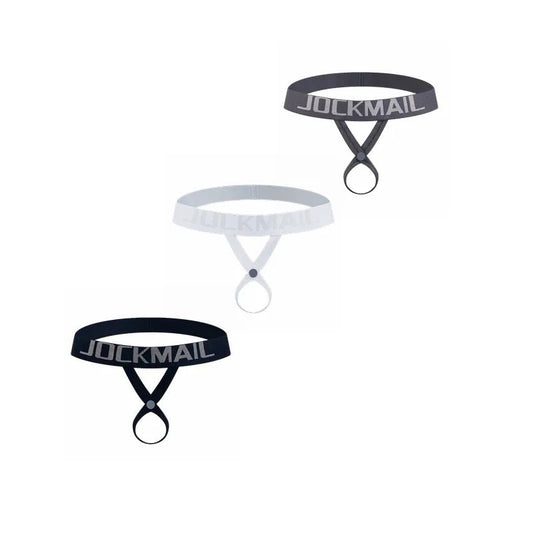 3 Piece Lot Jockmail Ringed Revelation Hollow - Out Thong - Mateo Starr