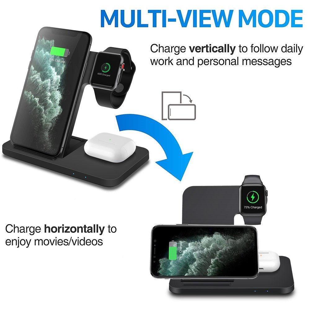 3in1 Wireless Fast Charger Dock Station - Mateo Starr