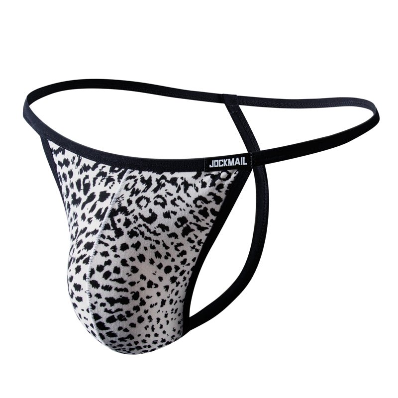 4 Piece Jockmail Animal Print G - Strings - Mateo Starr