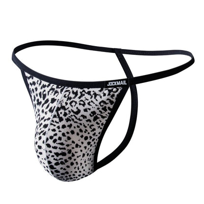 4 Piece Jockmail Animal Print G - Strings - Mateo Starr