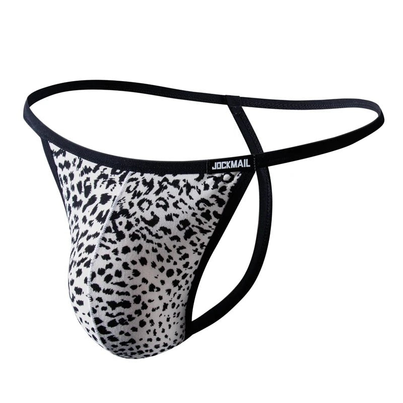 4 Piece Jockmail Animal Print G - Strings - Mateo Starr