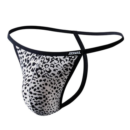 4 Piece Jockmail Animal Print G - Strings - Mateo Starr