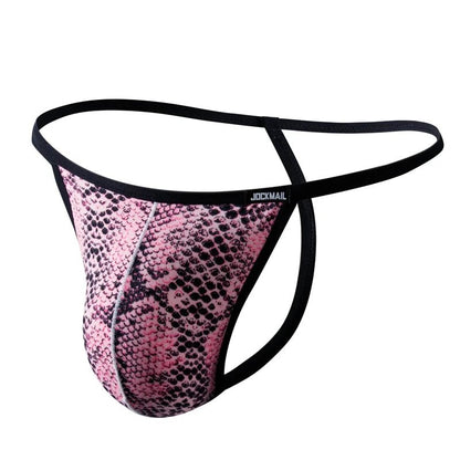 4 Piece Jockmail Animal Print G - Strings - Mateo Starr