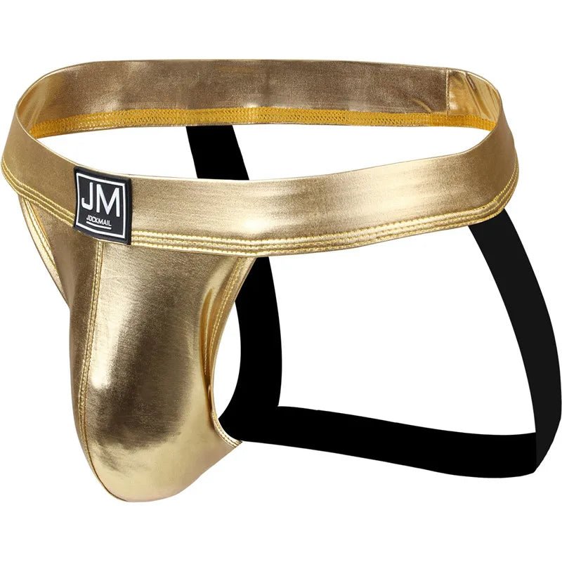 4 Piece Jockmail Erotic Edge PU Leather Jockstrap - Mateo Starr
