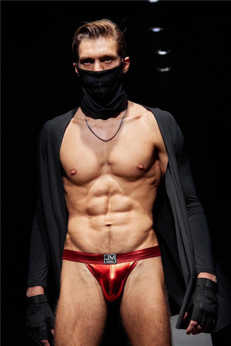 4 Piece Jockmail Erotic Edge PU Leather Jockstrap - Mateo Starr