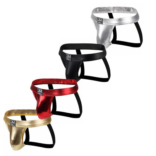 4 Piece Jockmail Erotic Edge PU Leather Jockstrap - Mateo Starr