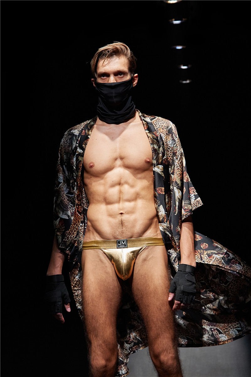 4 Piece Jockmail Erotic Edge PU Leather Jockstrap - Mateo Starr