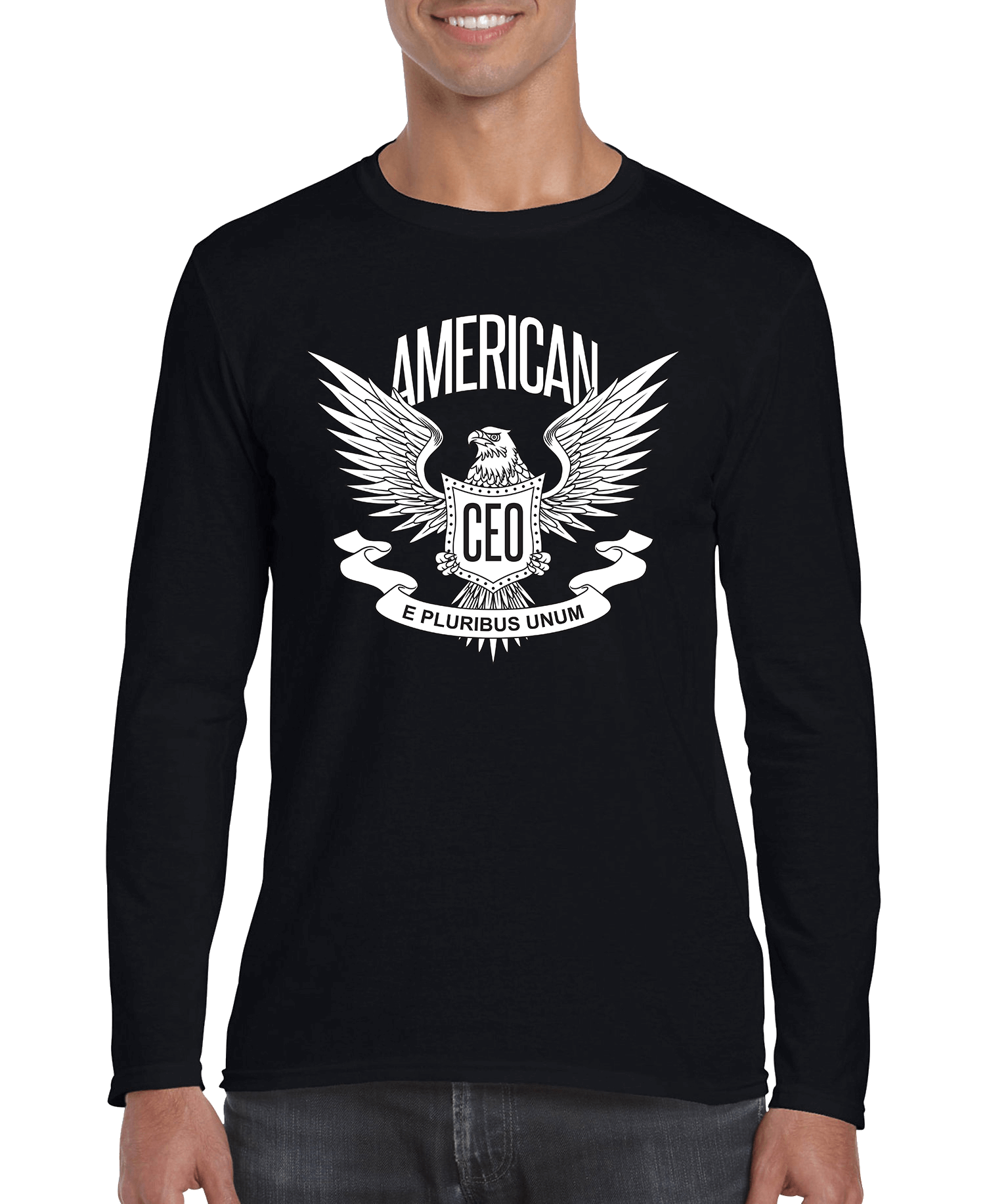 American CEO Patriotic Eagle Men's Long Sleeve Shirt - Mateo Starr