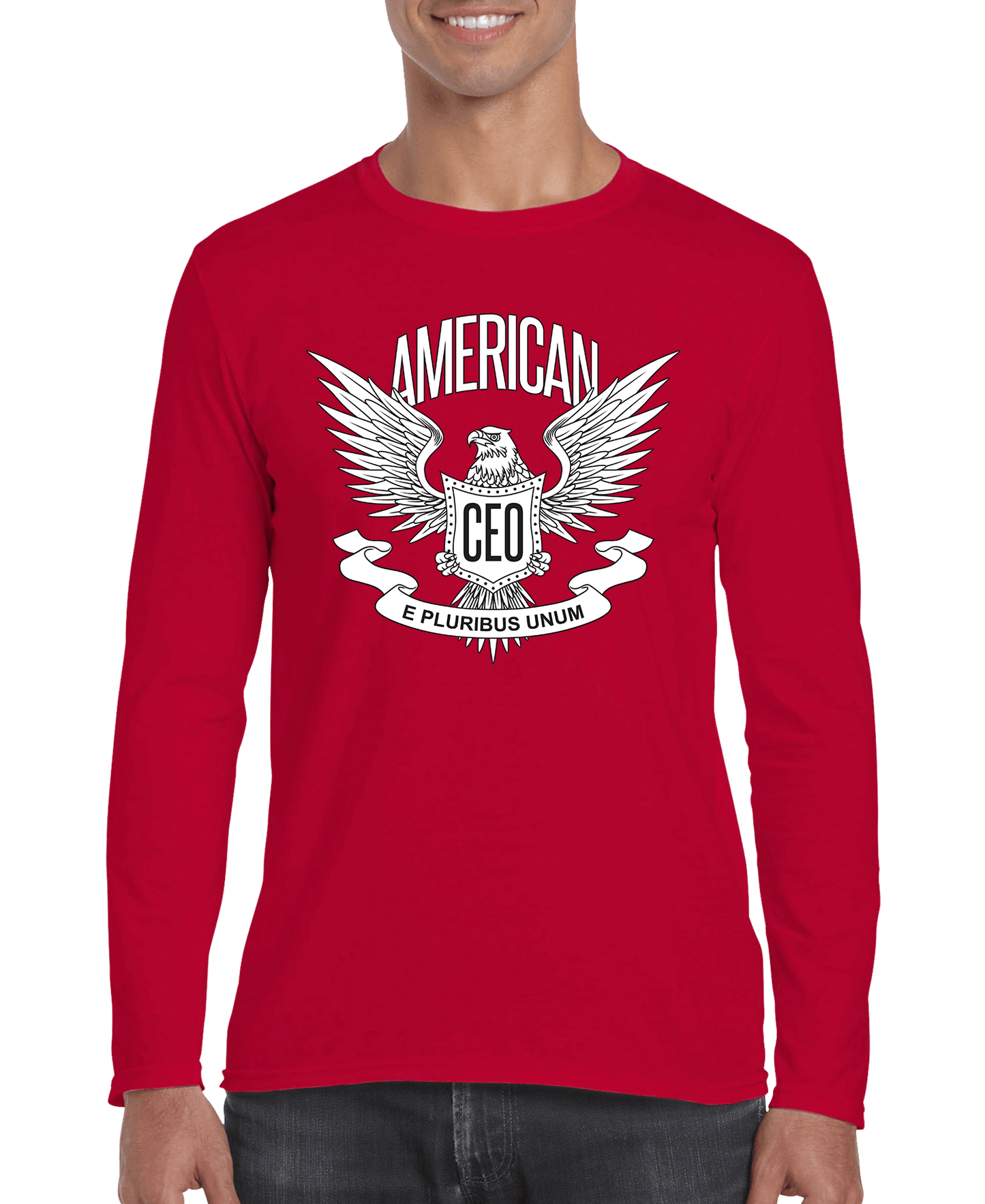 American CEO Patriotic Eagle Men's Long Sleeve Shirt - Mateo Starr