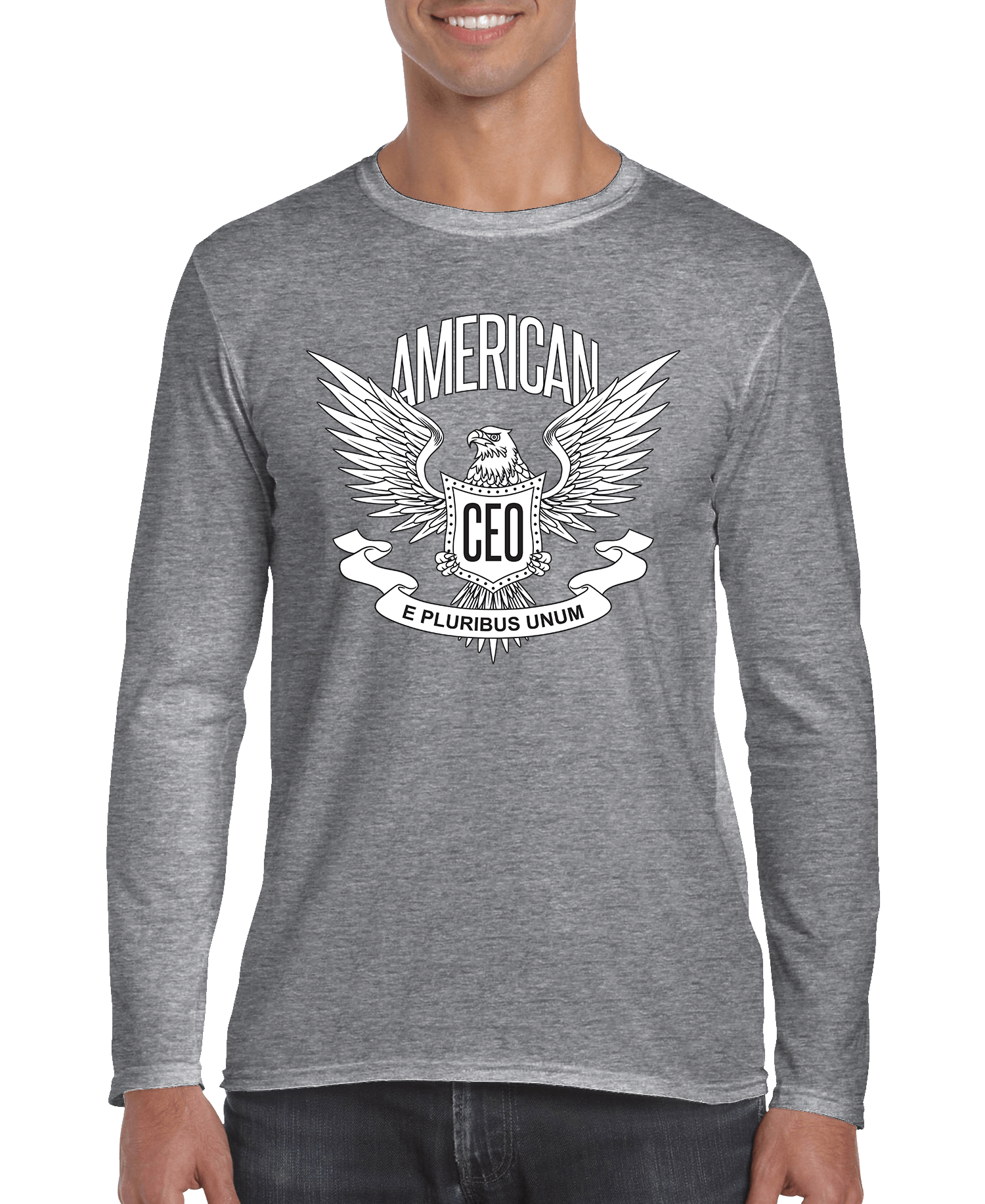 American CEO Patriotic Eagle Men's Long Sleeve Shirt - Mateo Starr