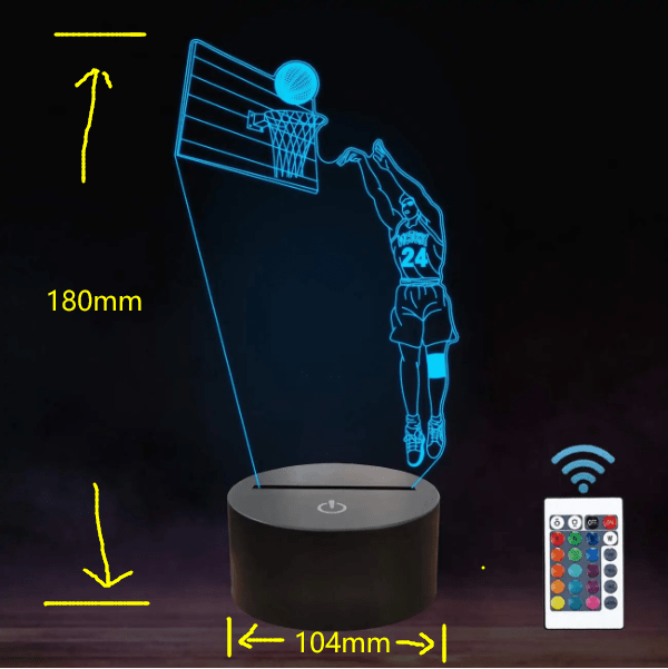 Basketball 3D Lamp - Mateo Starr