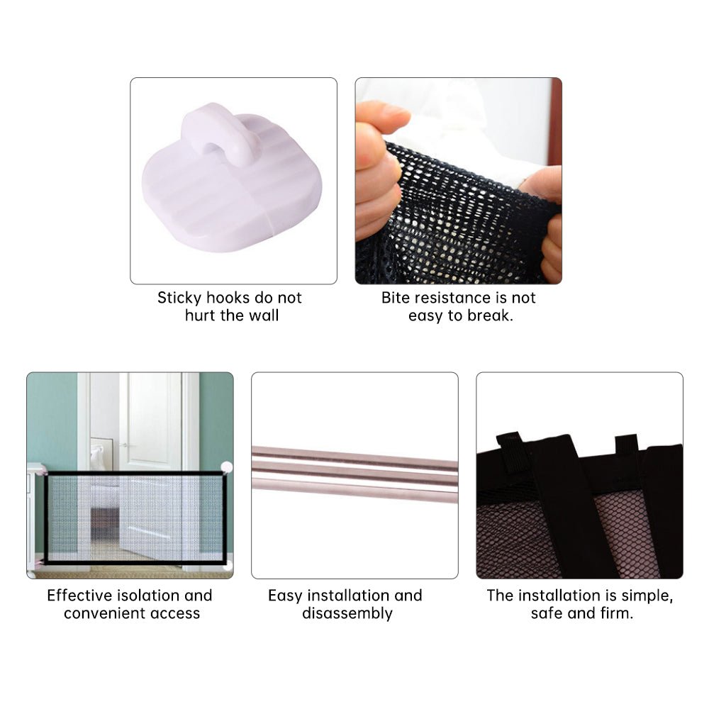 Black Foldable Protection Pet Safety Gate - Mateo Starr