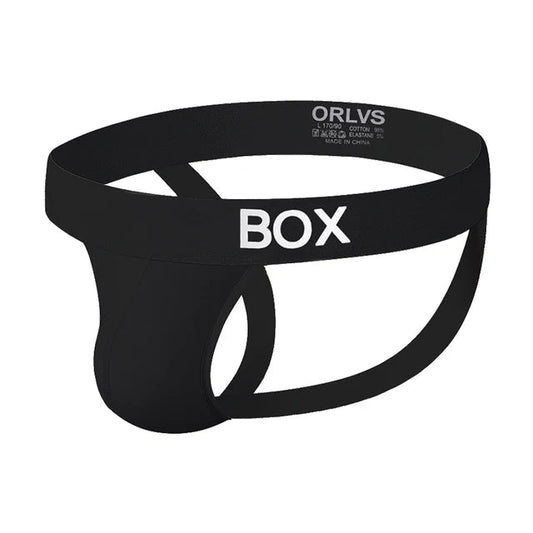 Black ORLVS Men's Underwear Box Jockstrap - Mateo Starr
