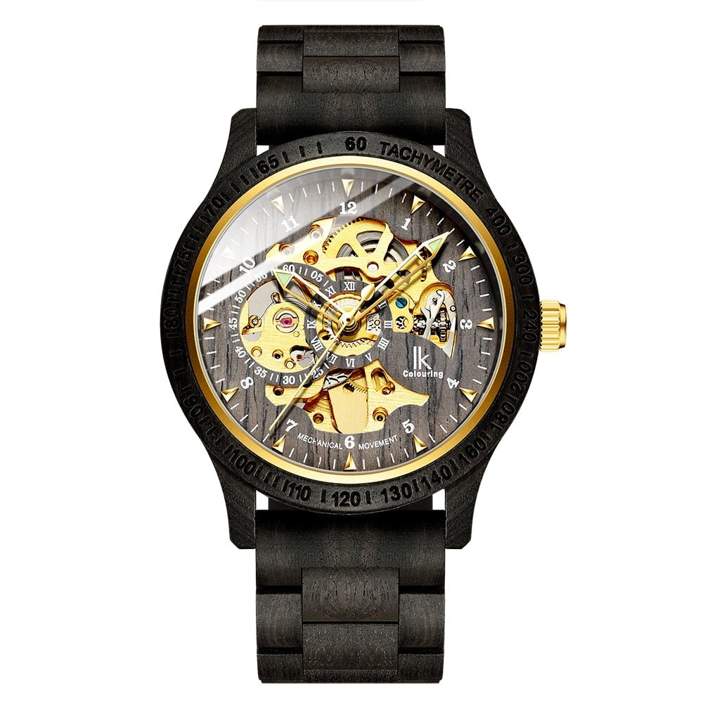 Classic Wooden Men's Mechanical Watch - Mateo Starr