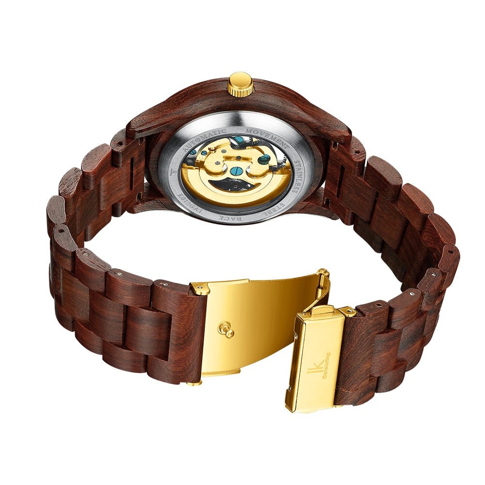 Classic Wooden Men's Mechanical Watch - Mateo Starr