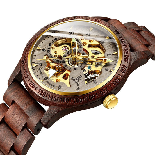 Classic Wooden Men's Mechanical Watch - Mateo Starr