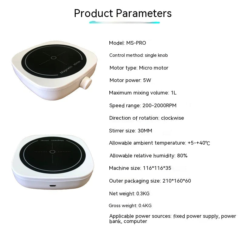 Compact Magnetic Stirrer for Laboratory Use - Mateo Starr