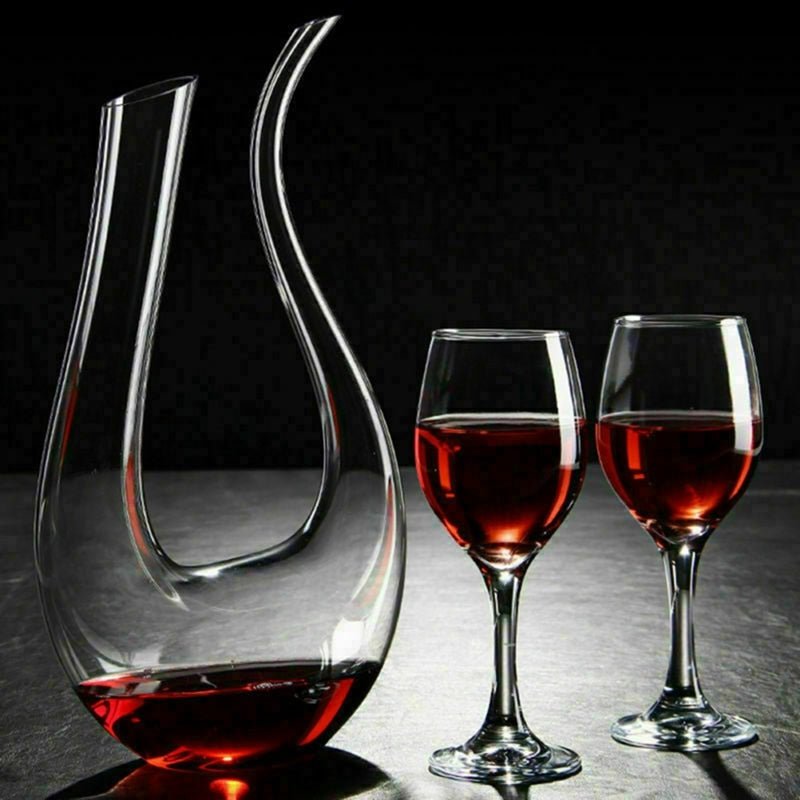Crystal U - shaped 1500ml Wine Decanter - Mateo Starr