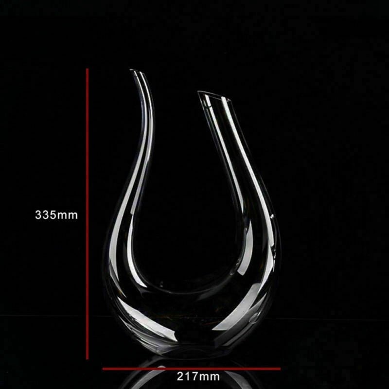 Crystal U - shaped 1500ml Wine Decanter - Mateo Starr