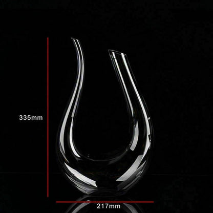 Crystal U - shaped 1500ml Wine Decanter - Mateo Starr