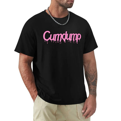 Cumdump Classic Crew Neck Cotton T-Shirt Men Women Black - Mateo Starr