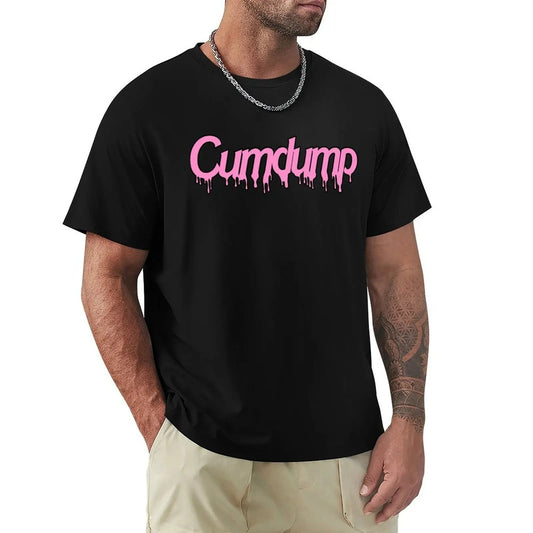 Cumdump Classic Crew Neck Cotton T-Shirt Men Women Black - Mateo Starr