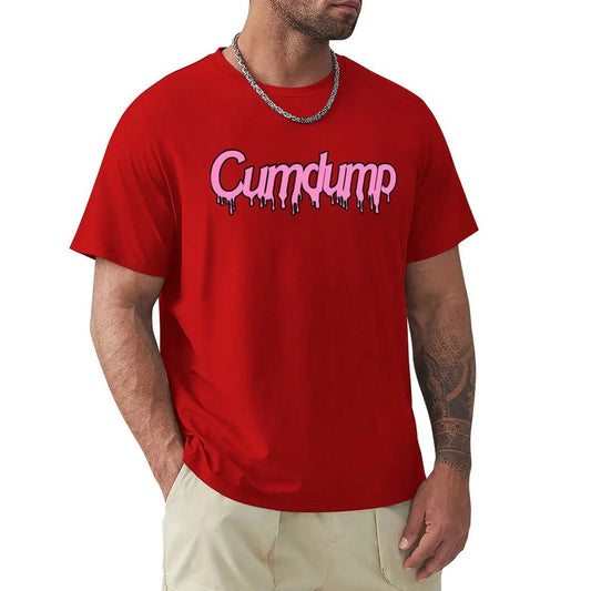 Cumdump Classic Crew Neck Cotton T-Shirt Men Women Red - Mateo Starr