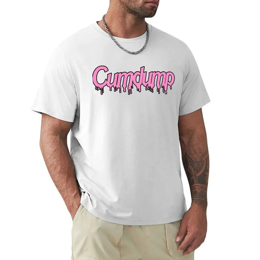 Cumdump Classic Crew Neck Cotton T-Shirt Men Women White - Mateo Starr