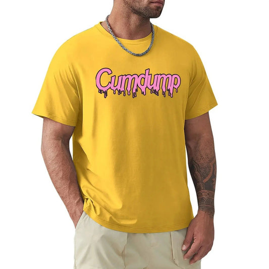 Cumdump Classic Crew Neck Cotton T-Shirt Men Women Yellow - Mateo Starr