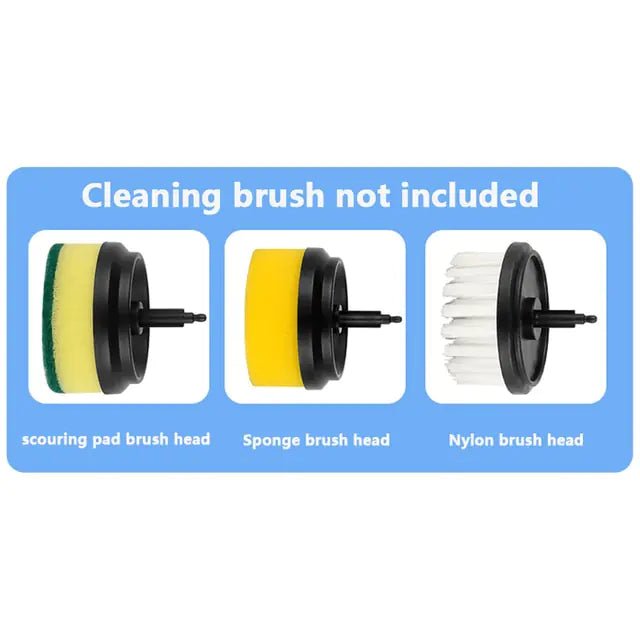 Electric Cleaning Brush 3 Brush Heads Cleaner Multifunctional - Mateo Starr