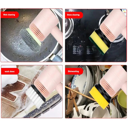 Electric Cleaning Brush 3 Brush Heads Cleaner Multifunctional - Mateo Starr