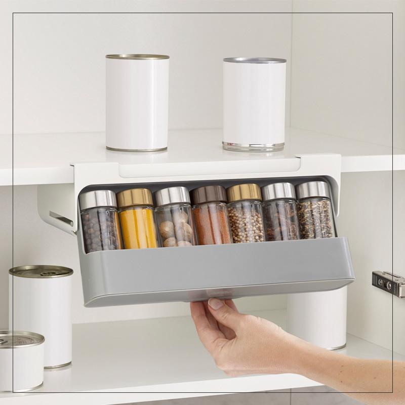 Kitchen Self - Adhesive Wall - Mounted Spice Organizer - Mateo Starr