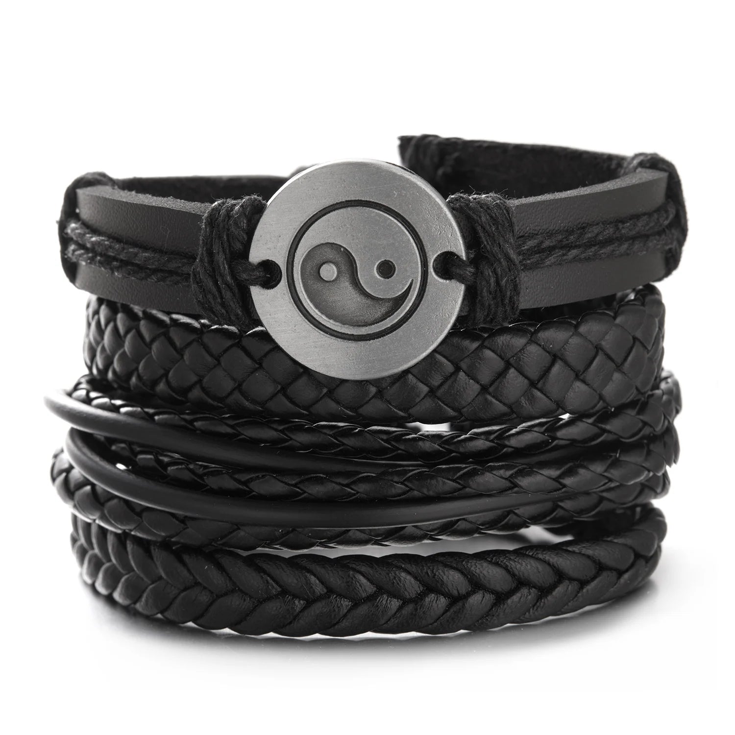 Men Bracelets Vintage Multilayer Leather Braid Bracelets - Mateo Starr