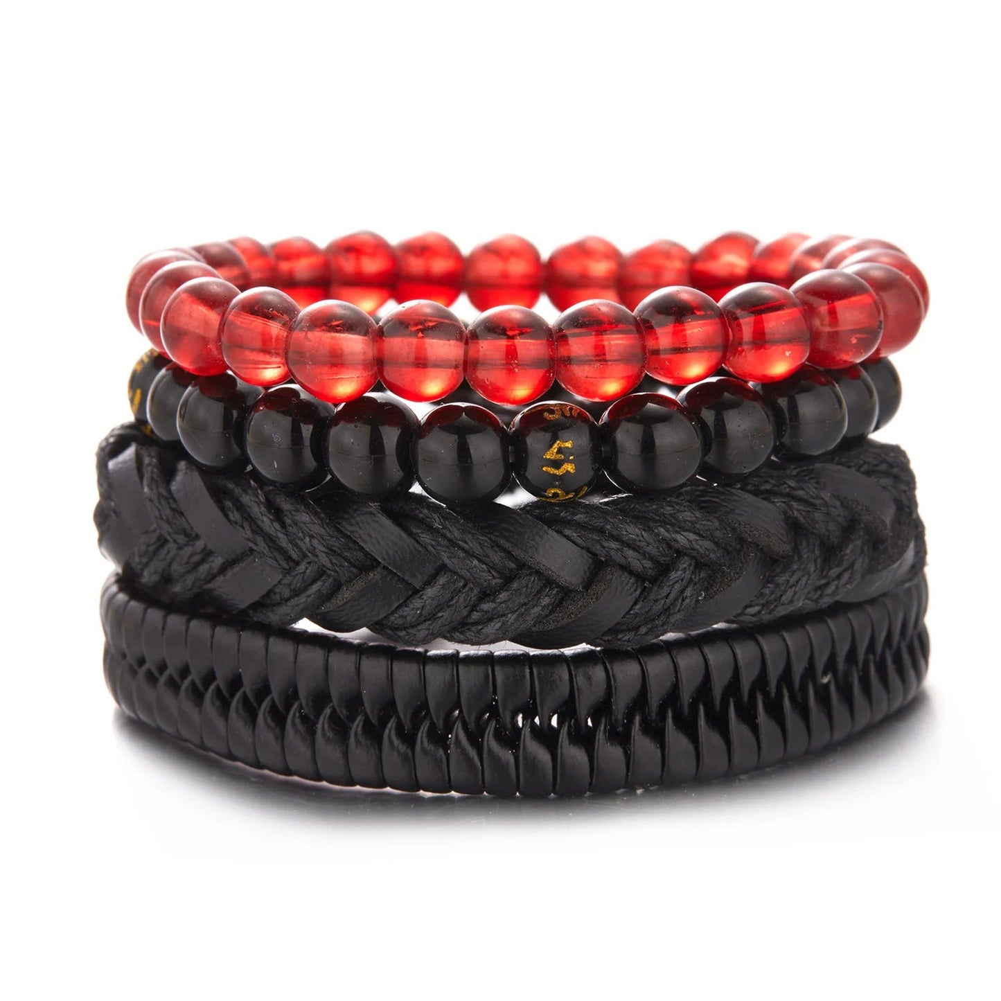 Men Bracelets Vintage Multilayer Leather Braid Bracelets - Mateo Starr