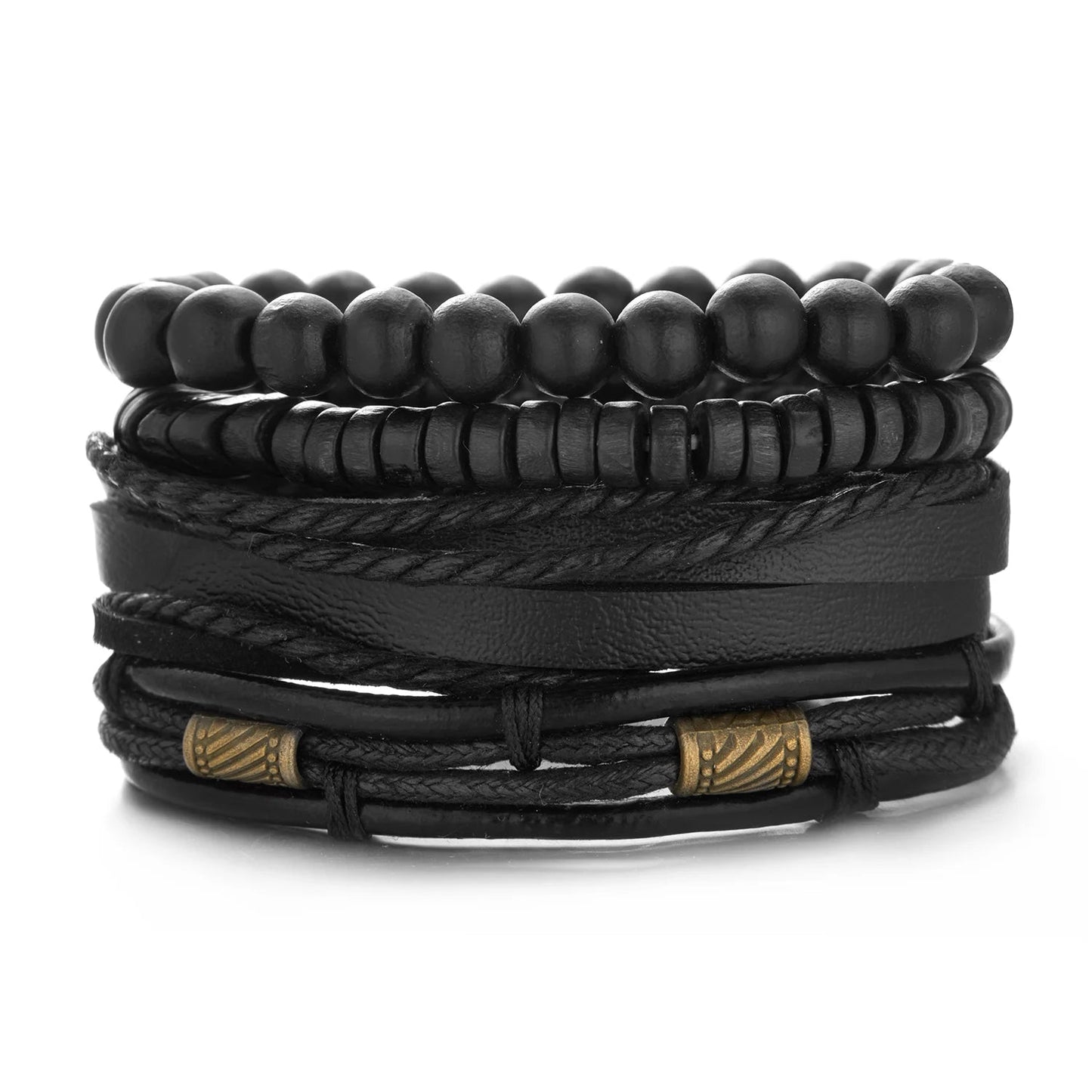 Men Bracelets Vintage Multilayer Leather Braid Bracelets - Mateo Starr