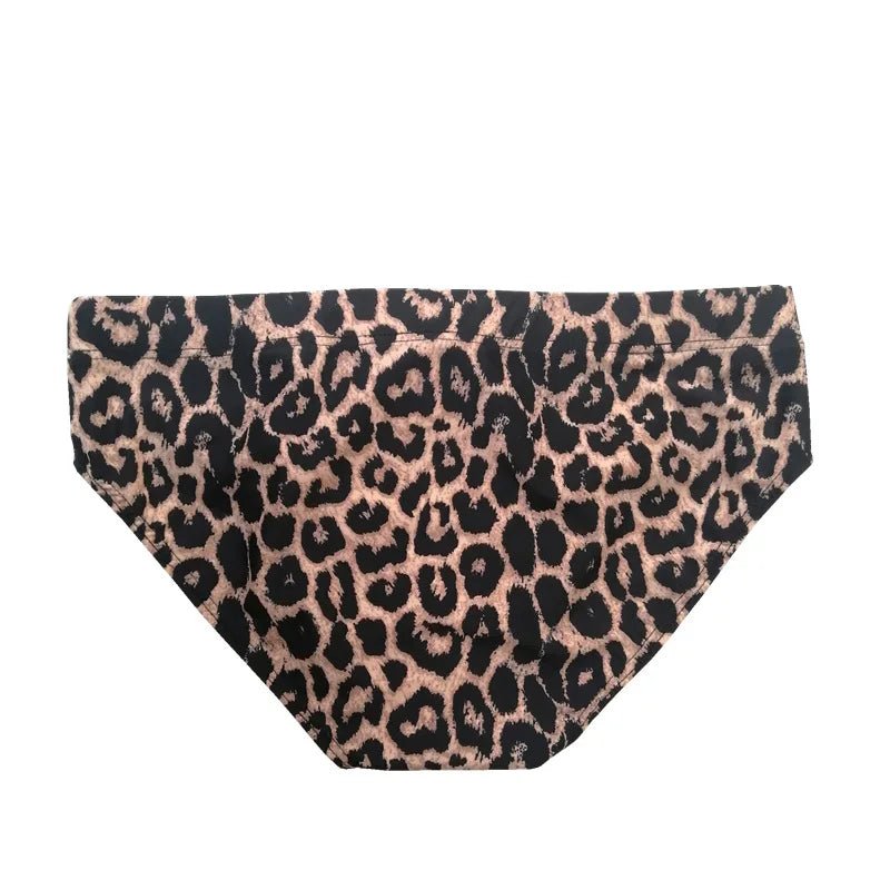 Men’s Leopard Print Swimwear Briefs – Bold & Comfortable - Mateo Starr
