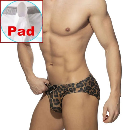 Men’s Leopard Print Swimwear Briefs – Bold & Comfortable - Mateo Starr