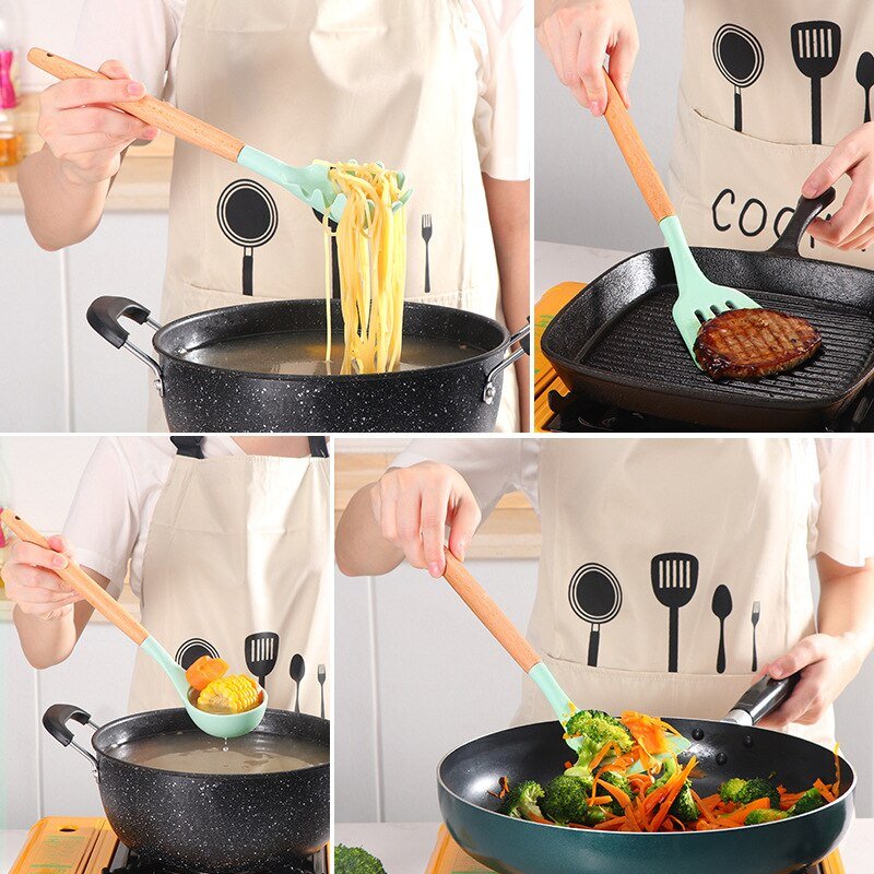 Non Stick Pot Spatula And Spoon - Mateo Starr