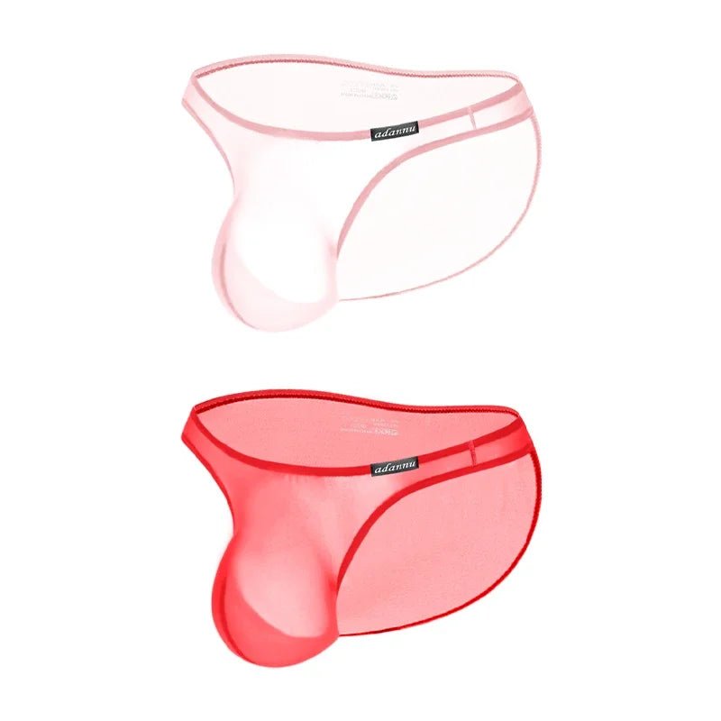 Sexy Gay Men Underwear Jockstrap Low - rise Pouch Transparent Bikini Thongs String - Mateo Starr