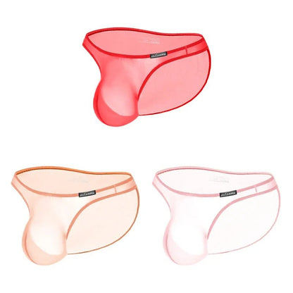 Sexy Gay Men Underwear Jockstrap Low - rise Pouch Transparent Bikini Thongs String - Mateo Starr