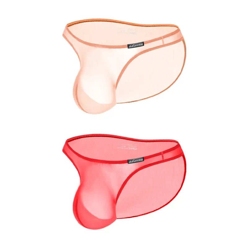 Sexy Gay Men Underwear Jockstrap Low - rise Pouch Transparent Bikini Thongs String - Mateo Starr