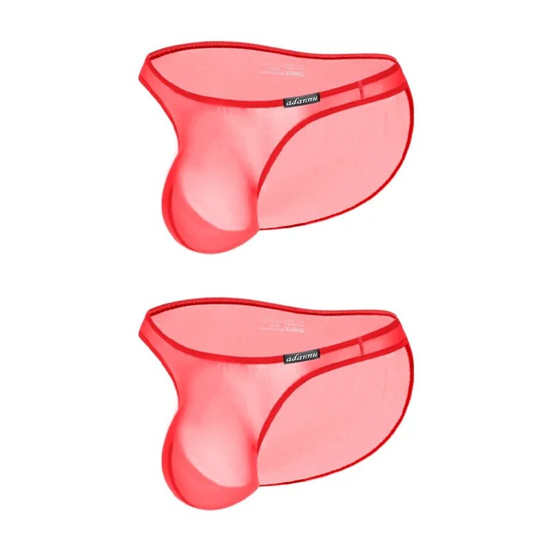 Sexy Gay Men Underwear Jockstrap Low - rise Pouch Transparent Bikini Thongs String - Mateo Starr