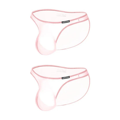 Sexy Gay Men Underwear Jockstrap Low - rise Pouch Transparent Bikini Thongs String - Mateo Starr