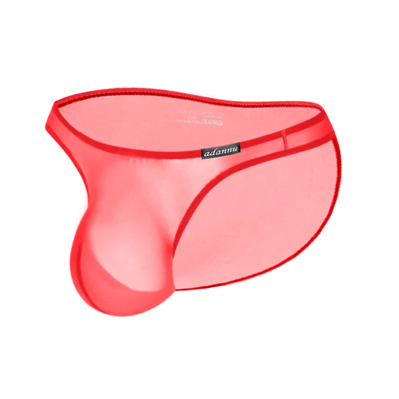 Sexy Gay Men Underwear Jockstrap Low - rise Pouch Transparent Bikini Thongs String - Mateo Starr