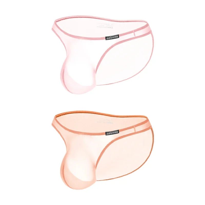 Sexy Gay Men Underwear Jockstrap Low - rise Pouch Transparent Bikini Thongs String - Mateo Starr