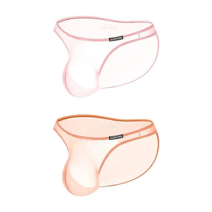 Sexy Gay Men Underwear Jockstrap Low - rise Pouch Transparent Bikini Thongs String - Mateo Starr
